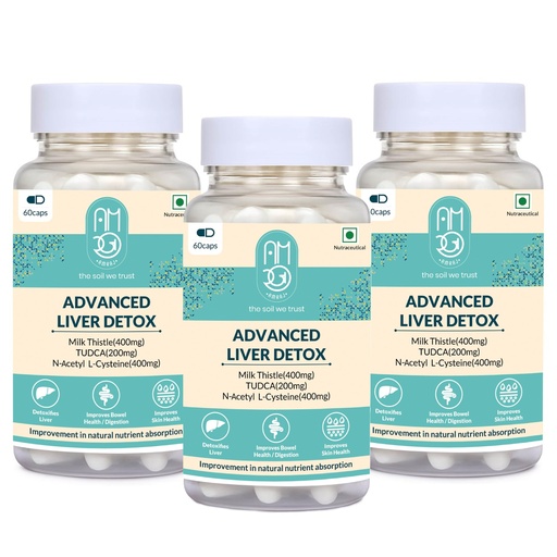 [BRSRGZICAV6B4FDK] Advanced Liver Detox Supplement – 3 Month Plan (180 Capsules) | Milk Thistle, TUDCA, NAC, Glutathione, L-Ornithine L-Aspartate, Triphala & Green Tea | Liver Cleanse, Ayurvedic + Nutraceutical