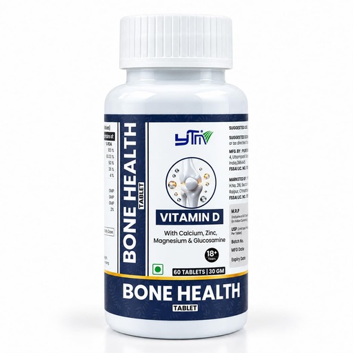 [BRSROAYOBMGRA3TU] YTM Bone health Calcium & Vit-D Supplement helps in joint health Tablets-60 tablets (pack of 1)