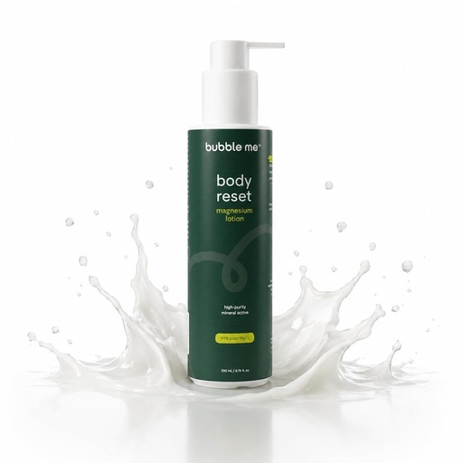 [BRSRYZY3OACQI3TD] Bubble Me Body Reset Magnesium Lotion | 99% Pure Magnesium Chloride Body Moisturiser for Dry & Tight Skin | Hydration, Skin Barrier Comfort & Soothing Care | Arms, Legs, Shoulders & Back | 200 ml