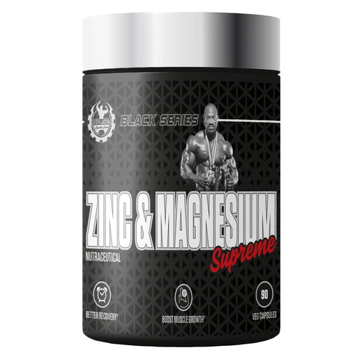 [BRSRMAYQDMAWGHL5] Dexter Jackson Black Series Zinc & Magnesium Supreme | Boost Muscle Growth | 90 Veg Capsules - Essential Mineral Support
