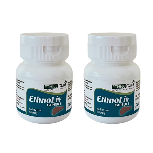 [BRSRE23YCN5BOCD2] EthnoLiv Ayurvedic Liver Detox Support Capsules (Pack of 2)