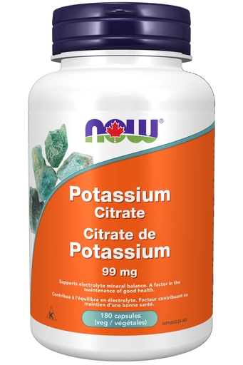 [BRSWIYIPAR4BAD34] Now Foods Potassium Citrate 99Mg 180Cap
