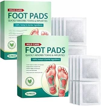 [BRSRGZQHBYOQM2Q2] (pack of 2)100% Herbal And Gentle Ingredient Detox Foot Pads, 20 Pieces, Natural Ingredients for Sleep Aid, Pain Relief, Toxin Removal with Bamboo Vinegar and Acupoint Micro-Massage Technology (20)