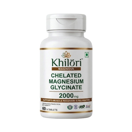 [BRSRY2TROV6AOEYY] Maginova Chelated Magnesium Glycinate 2000mg – 440mg Elemental Magnesium for Muscle Recovery, Better Sleep Quality, Stress & Anxiety Relief – 100% RDA, Vegan, Gluten-Free – 60 Tablets (60 Tablets)
