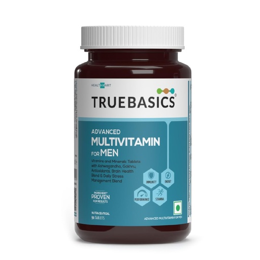 [BRSWGZIRCQHQGYIV] TrueBasics Advanced Multivitamin For Men, 90 Tablets