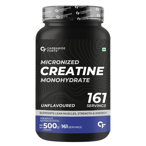 [BRSRABDRDN5BEHQ7] Carbamide Forte Creatine Mono hydrate Powder | Micronized Monohydrate Creatine 500g | Micronized Monohydrate Supplement for Lean Muscle, Strength & Energy - Unflavoured - 161 Servings - 500g
