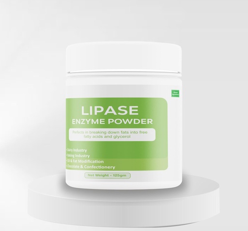 [BRSRAHY2C54AGYLO] Ingredients Fungal Lipase Enzyme Powder 125g | Food Grade & Bakery Grade | Fat Degrading Enzyme | Wide pH Range | Heat Stable | Food & Industrial Processing Use
