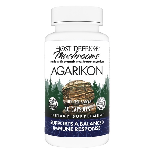 [BRSWIYA6BIPRY33U] Host Defense Agarikon Capsules - Immune System Support Supplement - Mushroom Supplement to Aid Immune Functions & Cell Strength - Herbal Dietary Supplement - 60 Capsules (60 Servings)*