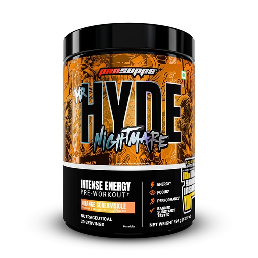 [BRSRGZATBYJQI2D5] ProSupps Hyde Nightmare Orange Screamsicle Pre Workout Powder, 30 Servings
