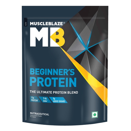 [BRSWG23YBN4GKF3L] MuscleBlaze Beginner's Whey Protein Powder, Chocolate, 1kg (2.2lbs)
