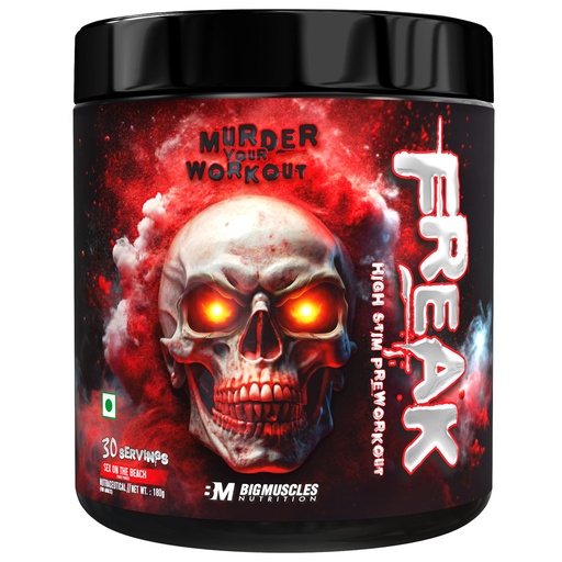 [BRSWYYAOBECBEHLF] Bigmuscles Nutrition Freak Pre-Workout Sex on the Beach [30 Servings, Pack of 180g powder]