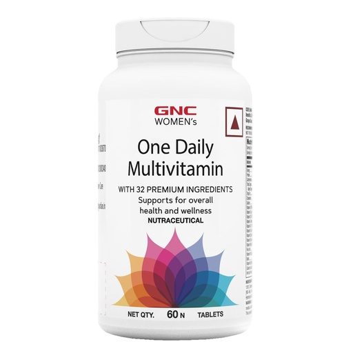 [BRSRMCD5BANBADY6] GNC Women's One Daily Multivitamin - 32 Premium Ingredients with Vitamin C, Biotin, Collagen & Antioxidants | Boosts Immunity & Energy | Improves Skin, Hair, Nails & Eye Health | 60 Tablets
