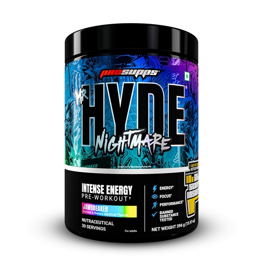[BRSRGZATCEJWY2YV] ProSupps Hyde Nightmare Jawbreaker Pre Workout Powder, 30 Servings