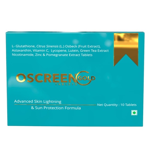 [BRSROHQLO4PRQ2TA] OSCREEN GOLD TABLETS/ADVANCED SKIN LIGHTENING AND SUN PROTECTION FORMULA/PACK OF 30 TABLETS