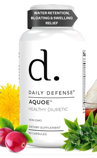 [BRSROYIECUMRG335] Diuretic Pills - Cranberry with Green Tea, Dandelion, Apple Cider Vinegar & More - AQUOE Water Away for Bloating & Fitness - Water Pills - 1 Pack, 60 Count