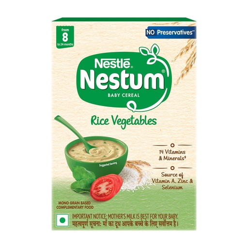 [BRSWIG35CAJRAGTG] NESTUM Baby Cereal Rice Vegetables | No Preservatives | 8-24 Months, 325g