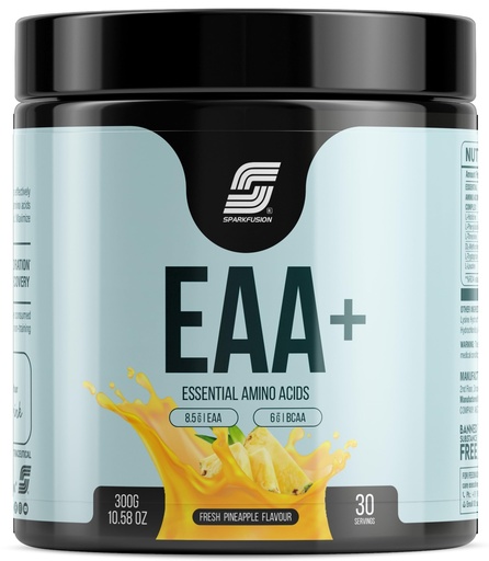 [BRSROAD6CEHRA3IY] Sparkfusion 8500 mg Eaa+ & 6000mg Bcaa (300 gm) Essential Amino Acids | Pre/Intra Workout and Muscle Growth & Recovery | All 9 Essential Amino Acid EAA Powder (Fresh Pineapple)