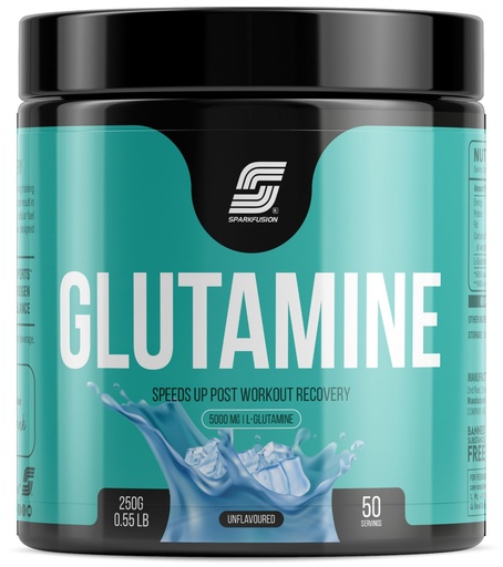 [BRSROAD6CAPRQYLB] Sparkfusion L-Glutamine Powder 5000 mg (250 GM,50 Servings) For Speeds Up Post Workout Recovery Supplement | Enhanced Pumps,Digestive Health - Tested & Trusted, No Artificial Filler - Unflavored