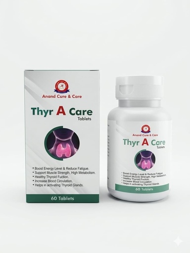 [BRSRYEAYOQOREHLL] Anand Cure & Care Thyr A Care Tablets | Herbal Thyroid Wellness Supplement | 60 Tablets | Daily Wellness Support Formula