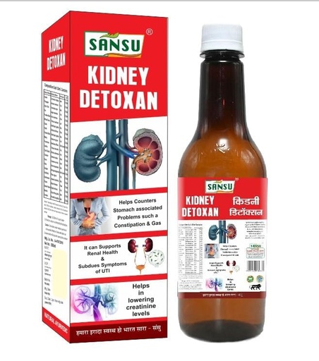 [BRSRGFAROIGRYF3X] Sansu Kidney Detoxan With Makoy, Khas, Pineapple, Devdaru (500 ml)