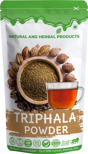 [BRSRGA32C56AEGTD] Triphala powder for weight loss | Churna | Pure Myrobalans For Skin & Face, Hair, Diabetes, Eating & Drinking, Amla, Haritaki, Bibhitaki - 100Gram