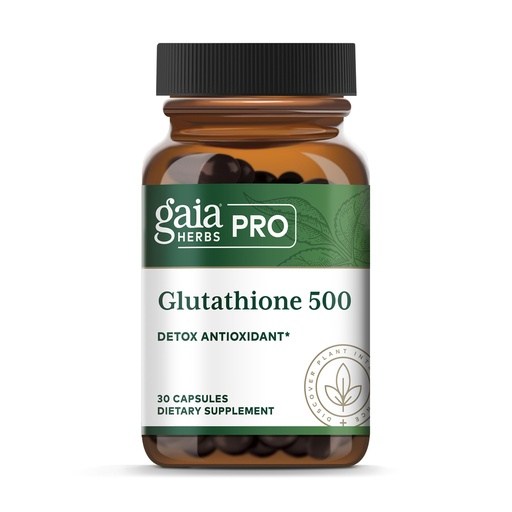 [BRSRMZADCUCGECQ4] GAIA HERBS PRO Glutathione 500 - Antioxidant Supplement Supports Cellular Health* - Supplement with Glutathione for Men & Women - Vegan, Gluten-Free, Soy-Free - 30 Capsules (30 Servings)