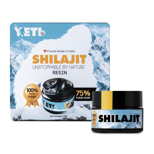 [BRSRGBTQDJ6QKYI4] Yeti Life Original Shilajit Resin 20g | Pure Himalayan Shilajit for Men & Women | 75% Fulvic Acid & 84+ Trace Minerals | Boosts Energy, Stamina & Muscle Growth | Lab-Tested Ayurvedic Supplement