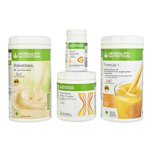 [BRSWYGATPMDWE3Q3] Herbalife Weight Loss Package- mango Shake 500gm, Personalized Protein Powder 200 Gm and Afresh ginger 50 Gm and shakemate