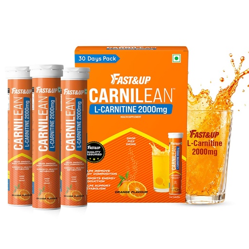 [BRSROBQYB5YR4GQV] FAST&UP L-Carnitine 2000mg|Supports Weight Loss & Fat Burn|Orange|Pack of 3