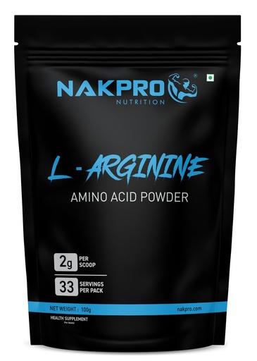 [BRSRMHQBB4OQOAY7] NAKPRO NUTRITION L-Arginine | 100g, Blueberry | 2g L-Arginine, 1.8kcal Energy | Pre Workout Amino Acid