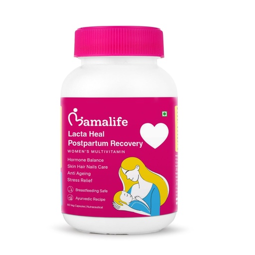 [BRSREEI2BEFG2GT3] Mamalife Lacta Heal Postpartum Multivitamin with Shatavari, Ashwagandha, Brahmi & Iron | Improves Breast Milk Supply | Supports Hormonal Balance & Postpartum Recovery | 60 Capsules | 30 Day Supply