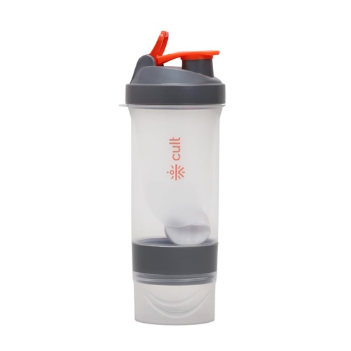 [BRSREZL5BEMRGDIU] CULT Spider Shaker Bottle 500ml – 3 Compartment Protein Shaker with Blender Ball | Leakproof, BPA-Free, Durable Gym Shaker for Smooth Shakes, Pre-Workout & Supplements Orange