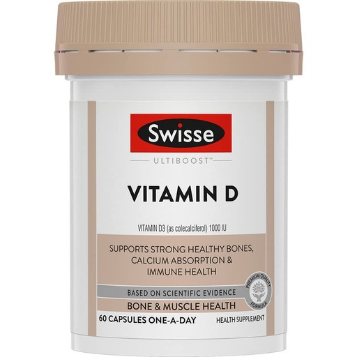 [BRSWYZ3YAEFGGADL] Swisse Vitamin D - 100% RDA of Vitamin D3 (Manufactured In Australia, Internationally Proven Formula) High Absorption Vitamin D3 For Healthy Bones, Immunity & Strong Muscles (90 Tablets)
