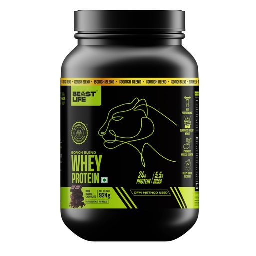[BRSRAYLQCUDWKETJ] BeastLife Isorich Whey Protein Isolate Powder | 2 Lbs | Rich Chocolate| Fast Muscle Growth & Recovery| No Artificial Sweeteners| Ultrasorb Tech For Fast Digestion|NABL Lab Certified | 24g Protein, 5.3g BCAA | No Bloating