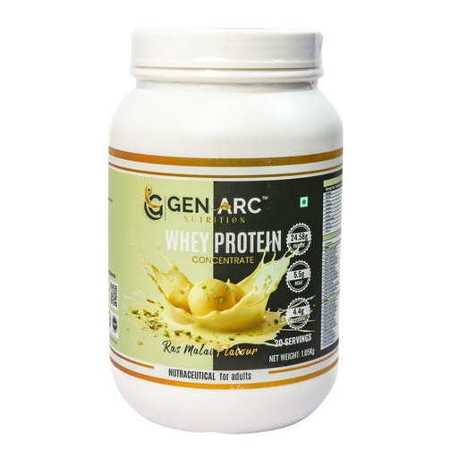 [BRSRYYI7A5YROE3K] Gen Arc Whey Protein Concentrate Ras Malai Flavour | 24g Protein per Serving | | Muscle Recovery & Strength Support | 1kg