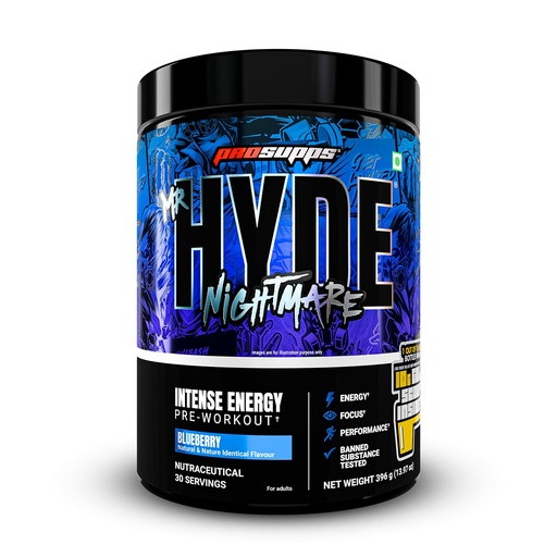 [BRSRGZATBUIQKADH] ProSupps Hyde Nightmare Blueberry Pre Workout Powder, 30 Servings