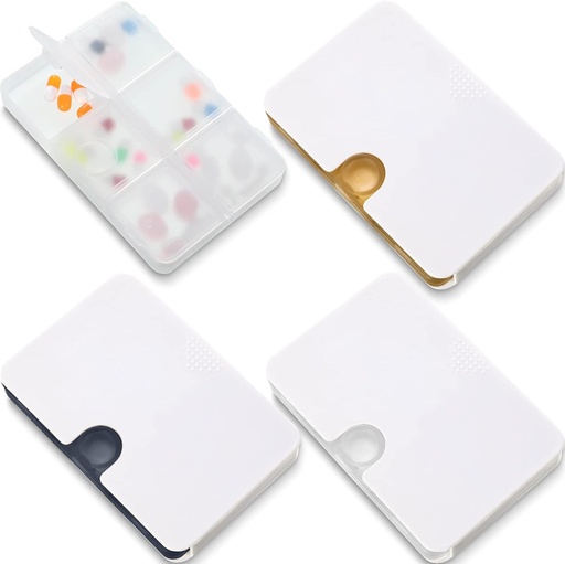 [BRSW2YL6AEORQELG] Patelai 3 Kusy Travel Pill Organizátor 6 Kompartments Přenosné Pill Pouzdro pro Kapesní peněženka Typ Medicína Box Vitamin Holder Kontejner se zámkovou dírou pro starší Cod Játra Oil 3 Barvy