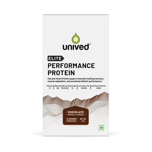 [BRSRYZYYDMMGA2Y7] Unived Elite Performance Protein - 30g Pea & Yeast Protein + 3g Creatine | TrueBeet, Taurine, Electrolytes | For Athletes | (Pack of 8, Chocolate)