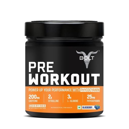 [BRSROAYROYBQADTO] Bolt Pre Workout Supplement | Blue Berry Blast