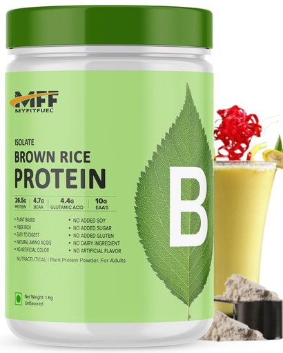 [BRSWYZ36BMGQEYLL] MyFitFuel Plant Brown Rice Protein, 1Kg (Unflavored)
