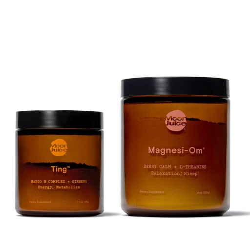 [BRSRMZYPBF6R62TH] Ting & Magnesi-Om by Moon Juice | Ting Vitamin B Complex & Ginseng for Caffeine-Free Natural Energy & Magnesi-Om Magnesium Powder Supplement for Relaxation | Caffeine-Free Energy & Deep Relaxation