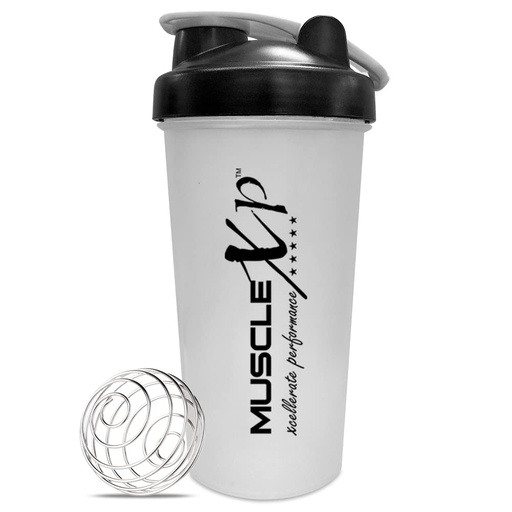 [BRSRMGQZOEMQI2DU] MuscleXP Gym Shaker, Perfect For Gym | BPA-Free, For BCAA, Protein Mixer & Whisk Ball, 600ml