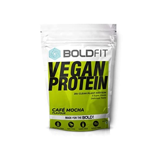 [BRSWYAD6BV6RAYDO] Boldfit Plant Based Protein Powder For Men & Women - Vegan Plant Protein Powder For Men & Women - Supports Metabolism, Immunity & Antioxidant - Cafe Mocha 500Gm