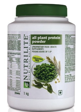 [BRSWKH36CQGGI2LC] NUTRILITE AMWAY All Plant Protein(1 Kg 1000 GMS) WITH VACCUM FLASK FREE....NUTRILITE All Plant Protein Powder provides you the goodness of nature and the power of protein from its tri-blend – Soy, Wheat & Yellow Pea. It is 100% plant sourced and is cholesterol & lactose free. It is designed to provide you synergy of all essential amino acids which are vital for maintenance and rebuilding of cells and tissues.