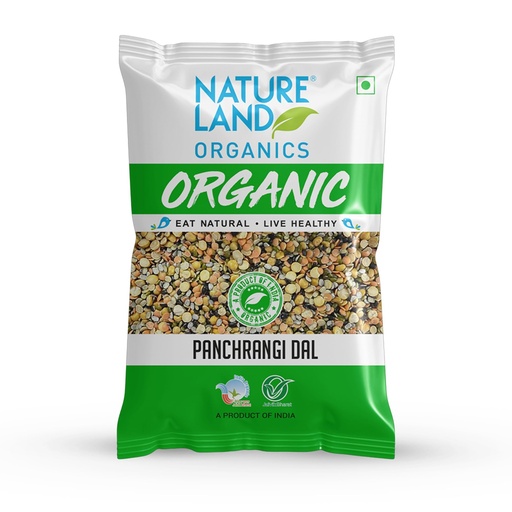 [BRSWGBLQAAIGO2DA] Natureland Organics Panchrangi Dal/Mix Dal 500 Gm - Organic Healthy Pulses
