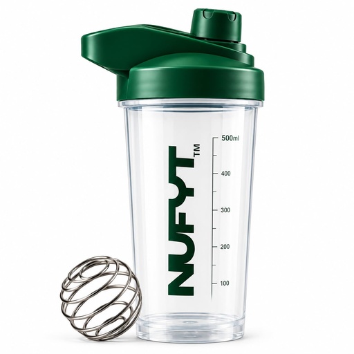 [BRSRG2QDPMNR4A33] (Patented Design BPA-Free Protein Shaker Bottle 500 ml with Steel Whisk Ball | Leak-Proof Lid | Easy to Clean & Travel Friendly | for Protein Shakes, Pre-Workout & Smooth Mixing