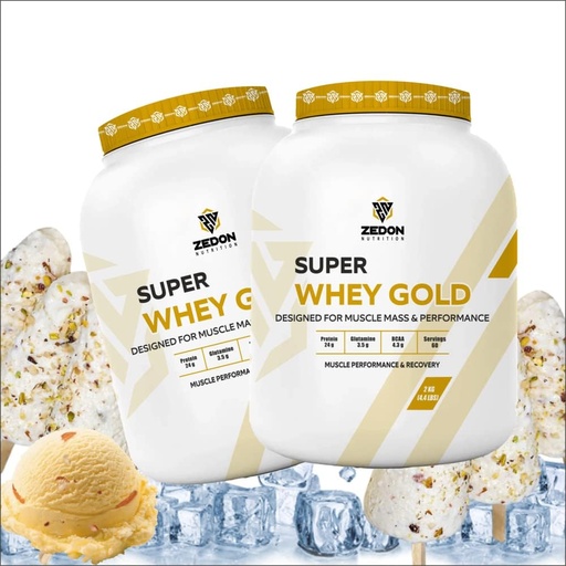 [BRSROEITBYJWAETG] Super Whey Gold 100% Whey Isolate Protein Source, 24g Protein, Muscle Recovery for Men & Women, Vegetarian (Malai Kulfi, 2 KG)