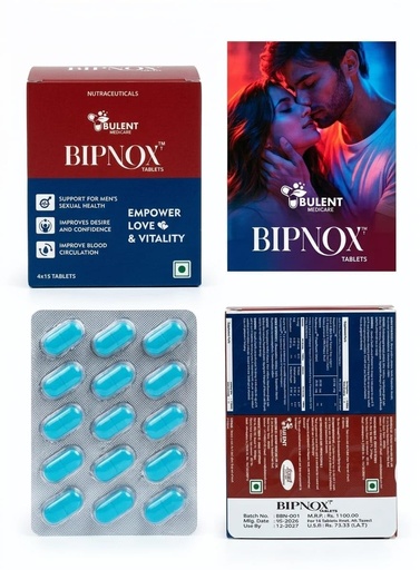 [BRSRYZDQCV7QEFL5] title - BIPNOX Men's Wellness Tablets | Daily Vitality & Active Lifestyle Support | BeepActiv, Pycnogenol & Taurine Formula | 60 Tablets