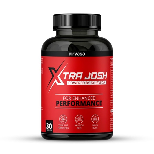 [BRSRAGQOCUCQ2F3J] Nirvasa Xtra Josh Tablets for Men (30 Tabs) | Stamina, Energy & Performance Booster | Boosts Vitality, Strength & Endurance | Muscle Support, Enriched with Saponins | (Pack of 1)