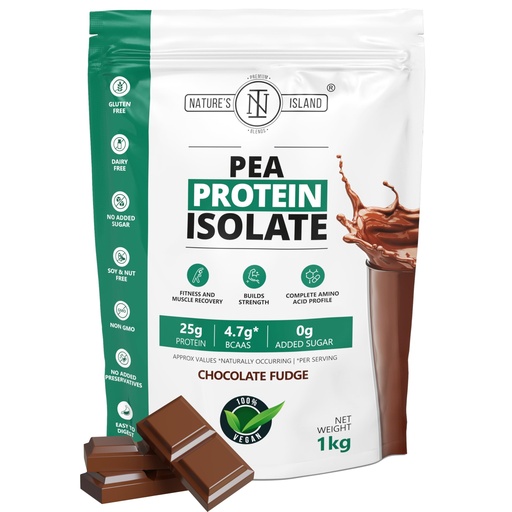 [BRSRM2T5CECAA3L5] Nature’s Island Plant Protein 1 Kg | Canadian Pea Protein Isolate | Vegan | 25g Protein/Serving | Easy To Digest | All Essential Amino Acids | No Sugar | No Preservatives | Chocolate Flavour